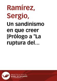 Un sandinismo en que creer [Prólogo a 