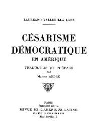 Césarisme démocratique en Amérique