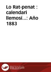 Lo Rat-penat : calendari llemosí.. Año 1883