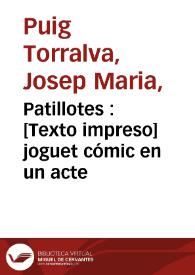 Patillotes : joguet cómic en un acte