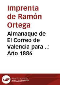 Almanaque de El Correo de Valencia para .. Año 1886