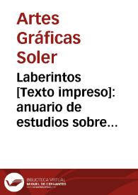 Laberintos [Texto impreso]: anuario de estudios sobre los exilios. Número 16 - Año 2014