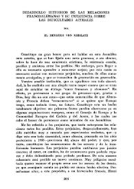 Desarrollo histórico de las relaciones francoalemanas y su influencia sobre las dificultades actuales