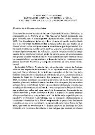 El otro tesoro de las Indias: Bartolomé Arzáns de Orsúa y Vela y su 