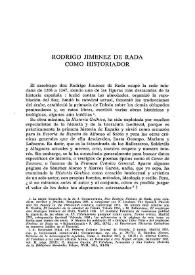 Rodrigo Jiménez de Rada como historiador 