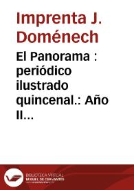 El Panorama : periódico ilustrado quincenal.: Año II Número 25 - 15 enero 1868