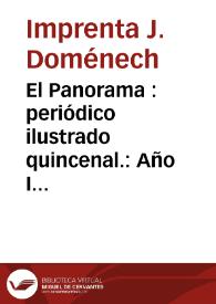 El Panorama : periódico ilustrado quincenal.: Año I Número 20 - 30 octubre 1867