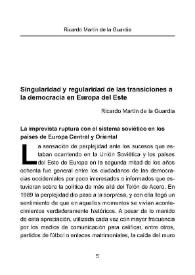 Singularidad y regularidad de las transiciones a la democracia en Europa del Este