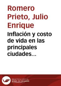 Inflación y costo de vida en las principales ciudades colombianas