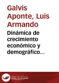 Dinámica de crecimiento económico y demográfico regional en Colombia, 1985-2011