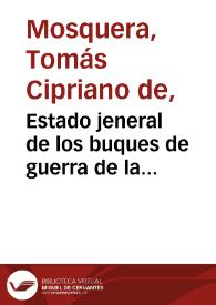 Estado jeneral de los buques de guerra de la república, con espresión del personal i armamento de cada uno de ellos, número 11