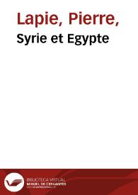 Syrie et Egypte