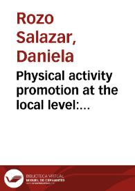 Physical activity promotion at the local level: municipal sport authorities participation in Colombia = Promoción de la actividad física en el nivel local: participación de las autoridades deportivas municipales en Colombia