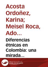 Diferencias étnicas en Colombia: una mirada antropométrica