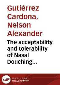 The acceptability and tolerability of Nasal Douching in Children with Allergic Rhinitis: a systematic review