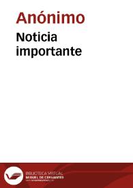 Noticia importante