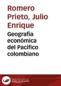 Geografía económica del Pacífico colombiano