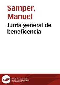 Junta general de beneficencia