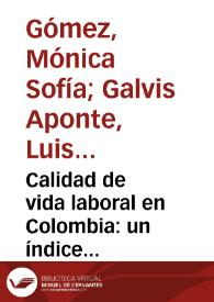 Calidad de vida laboral en Colombia: un índice multidimensional difuso