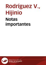 Notas importantes