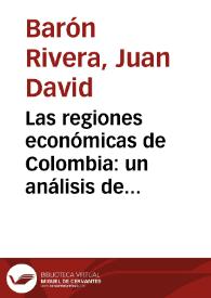 Las regiones económicas de Colombia: un análisis de clusters