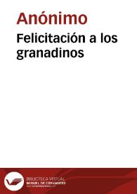 Felicitación a los granadinos