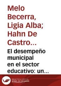 El desempeño municipal en el sector educativo: un análisis a partir de una función multiproducto