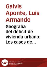 Geografía del déficit de vivienda urbano: Los casos de Barranquilla y Soledad