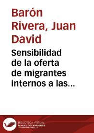 Sensibilidad de la oferta de migrantes internos a las condiciones del mercado laboral en las principales ciudades de Colombia