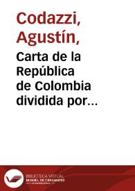 Carta de la República de Colombia dividida por Departamentos