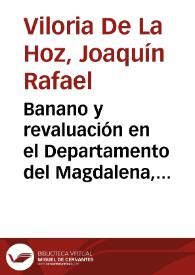 Banano y revaluación en el Departamento del Magdalena, 1997-2007