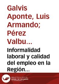 Informalidad laboral y calidad del empleo en la Región Pacífica colombiana