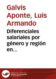 Diferenciales salariales por género y región en Colombia: Una aproximación con regresión por cuantiles