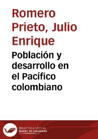 Población y desarrollo en el Pacífico colombiano