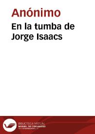 En la tumba de Jorge Isaacs