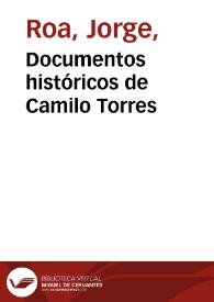 Documentos históricos de Camilo Torres