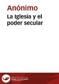 La Iglesia y el poder secular