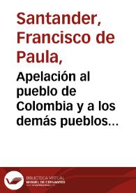 Apelación al pueblo de Colombia y a los demás pueblos de América