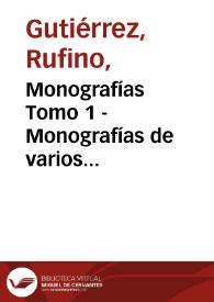 Monografías Tomo 1 - Monografías de varios departamentos