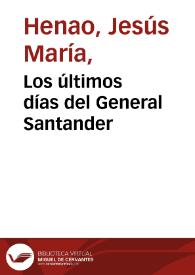 Los últimos días del General Santander