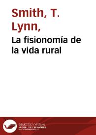 La fisionomía de la vida rural