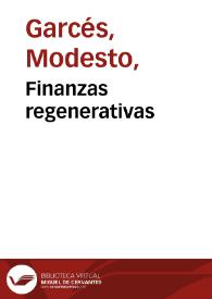 Finanzas regenerativas