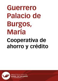 Cooperativa de ahorro y crédito