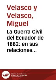 La Guerra Civil del Ecuador de 1882: en sus relaciones con Colombia