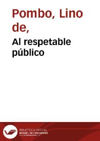 Al respetable público