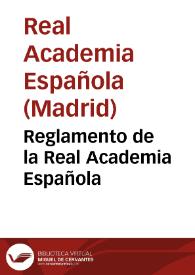 Reglamento de la Real Academia Española