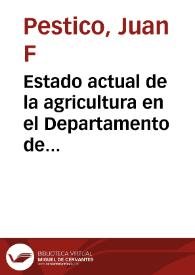 Estado actual de la agricultura en el Departamento de Santander