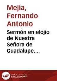 Sermón en elojio de Nuestra Señora de Guadalupe, paráfrasis del Capitulo XII del Apocalipsis