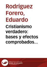 Cristianismo verdadero: bases y efectos comprobados (tesis de Sociología)