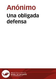 Una obligada defensa